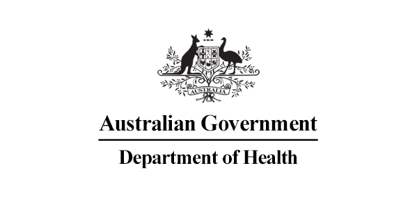 Australian Government crest logo on a white background with Department of Health underneath